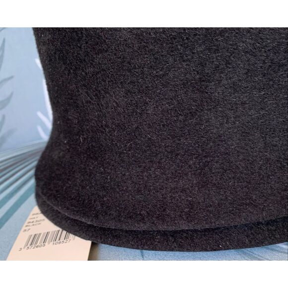 NEW W/TAGS & BOX CHANEL Black Fur Felt Double Brim Cloche Riding Bucket Hat - RA main image 5